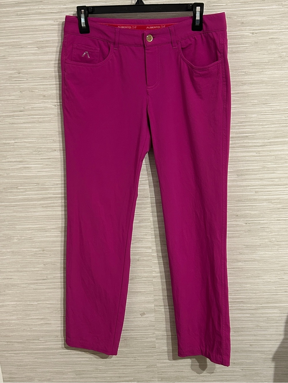 Alberto Golf Womens Pants Size 38 R US 8-10 Anja Modern Fit Pink Magenta 3xDRY